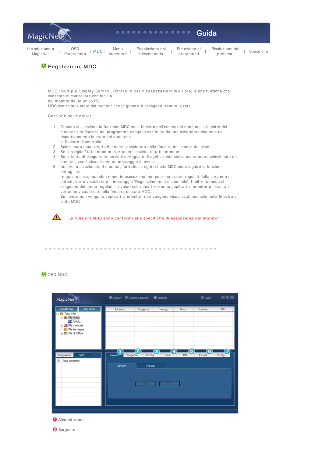 Samsung BE40PSNS/EDC, BE40TSNS/EDC manual Mdc, Gestione dei monitor 