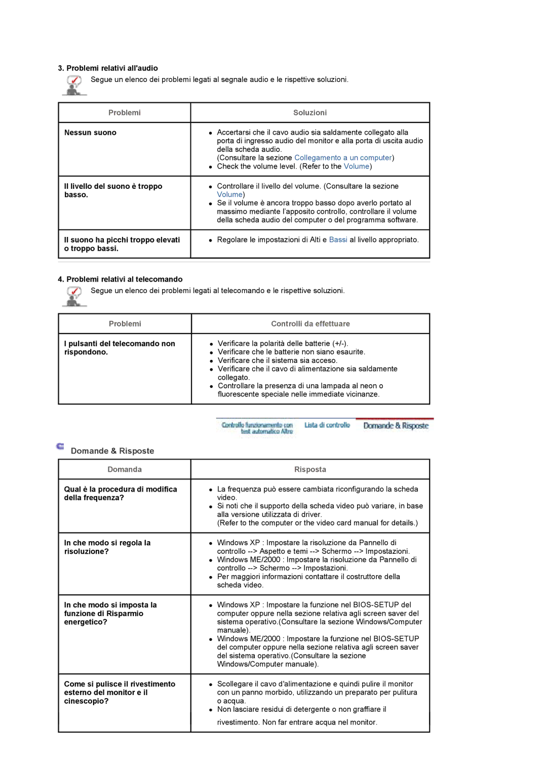 Samsung BE40TSNS/EDC, BE40PSNS/EDC manual Domande & Risposte 