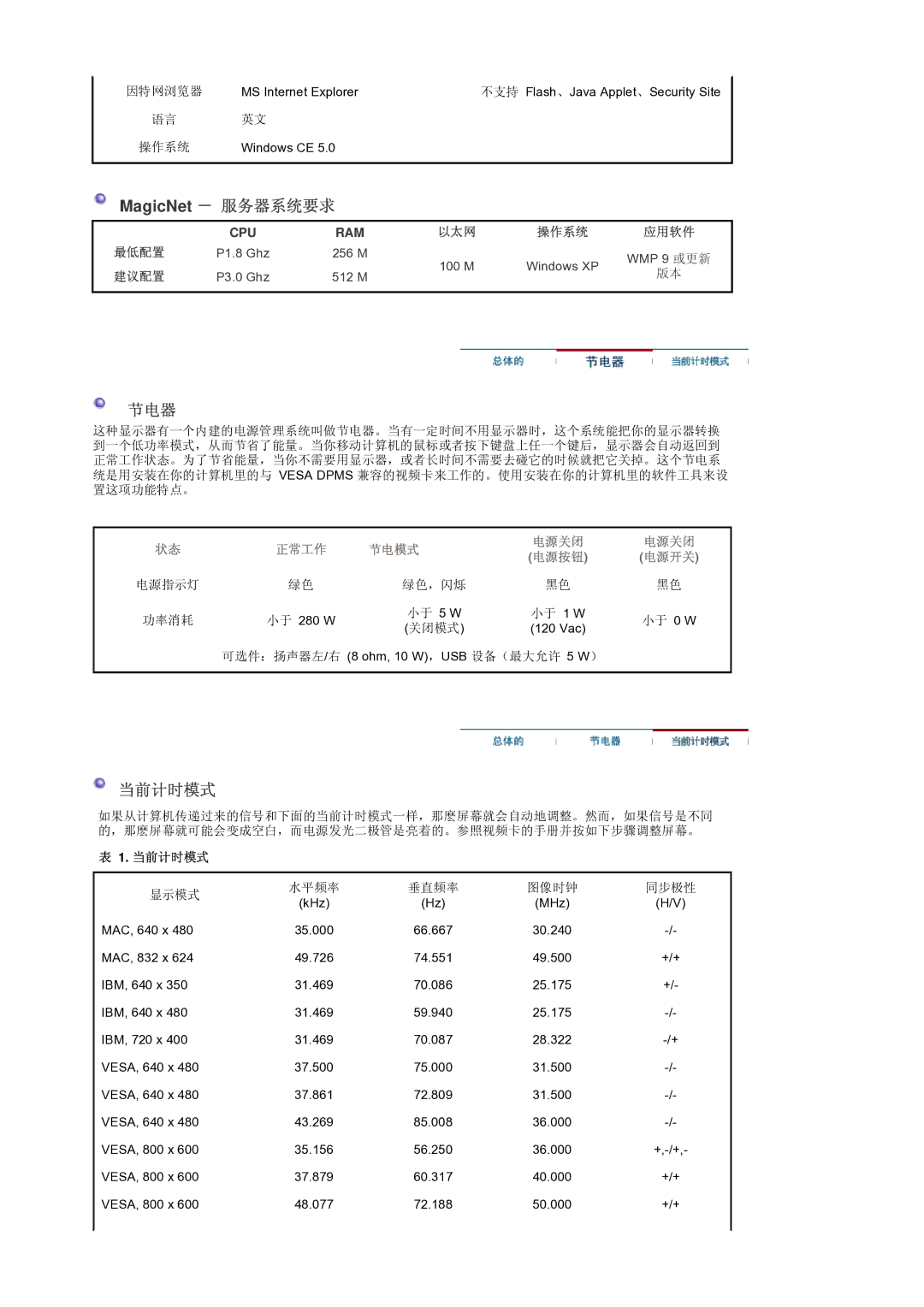 Samsung BE40PSNS/EDC manual 节电器 