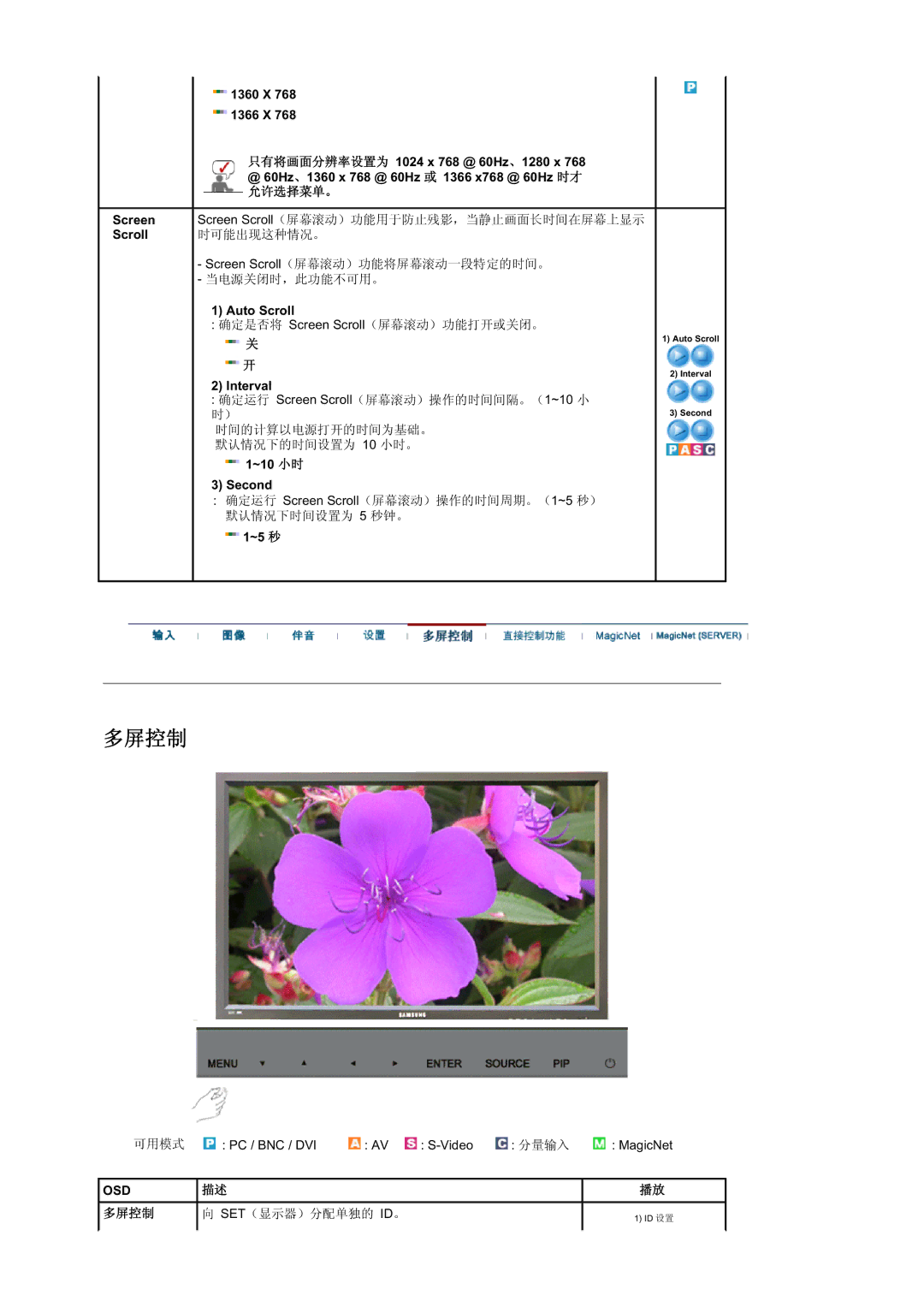 Samsung BE40PSNS/EDC manual Scroll 