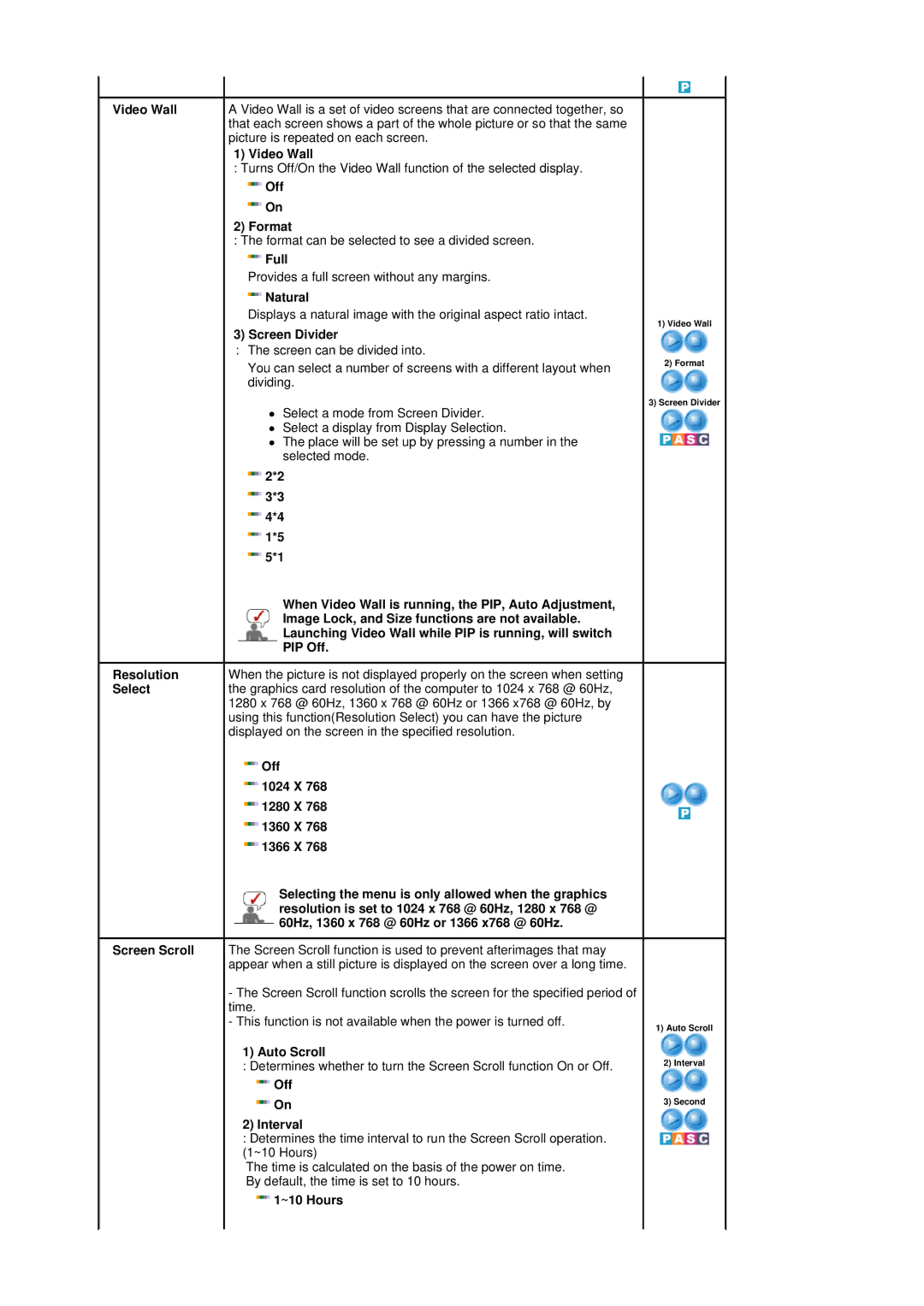 Samsung LS46BETNS/XSJ, BE46PSNB/EDC, LS46BETNSF/XSJ, LS46BEPNB/XSJ, LS46BETNB/XSJ, BE46TSNS/EDC, LS46BEPNS/XSJ manual Video Wall 