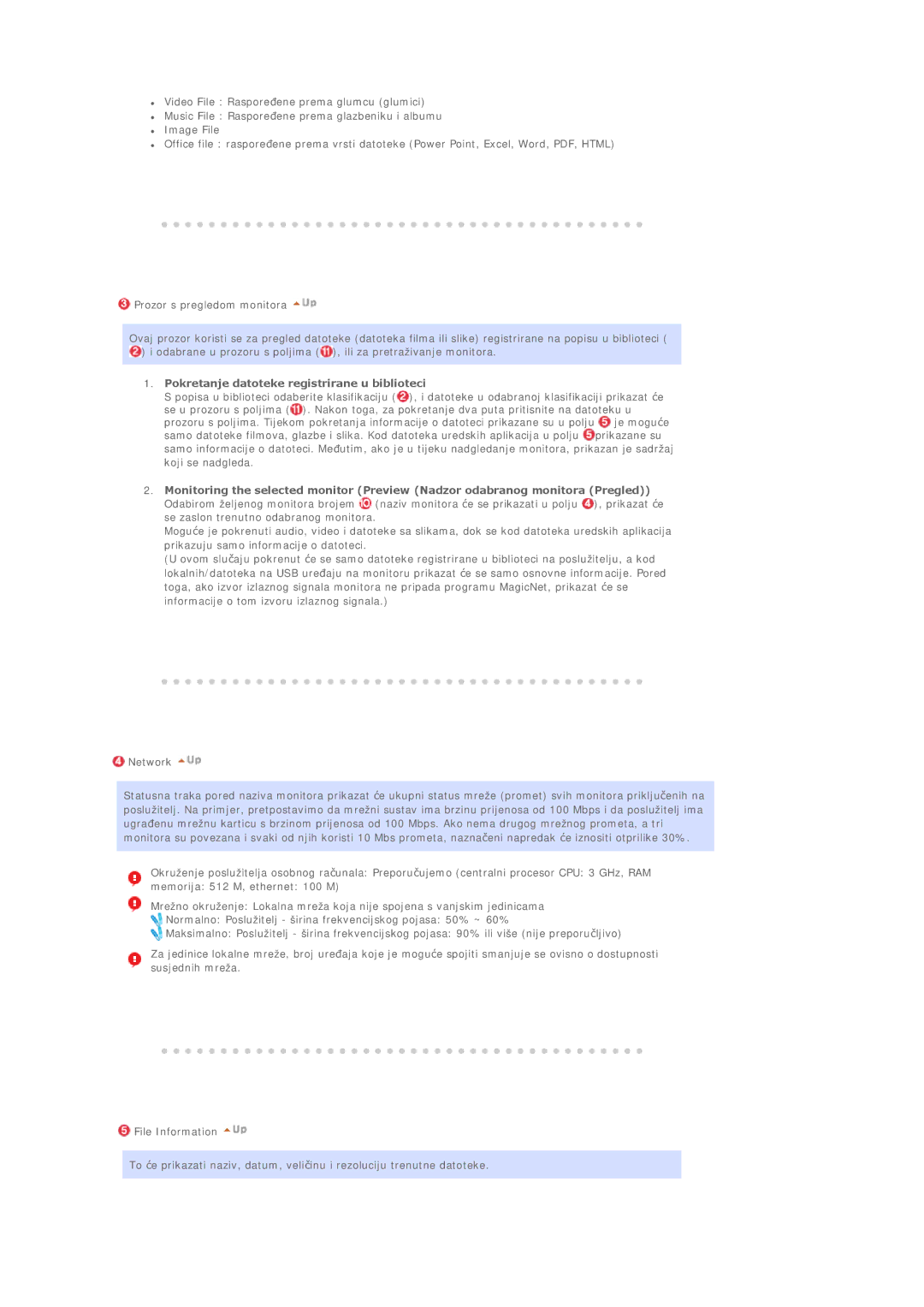 Samsung BE46TSNS/EDC manual Pokretanje datoteke registrirane u biblioteci 