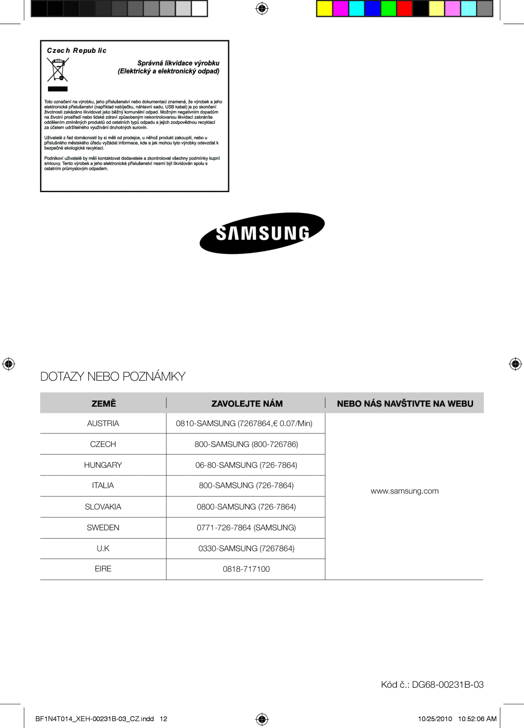 Samsung BF1N4B008/XEH, BF1N4T014/XEH manual Samsung 