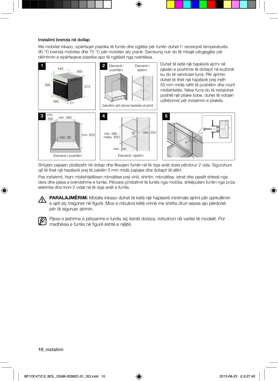 Samsung BF1OC4T212/BOL manual 10instalimi 