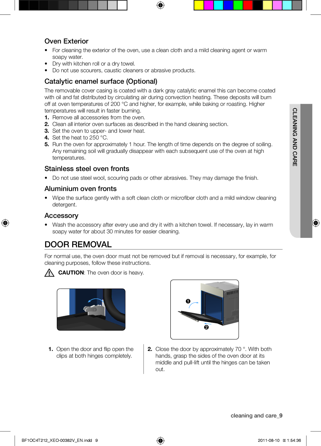 Samsung BF1OC4T212/XEO manual Door Removal 