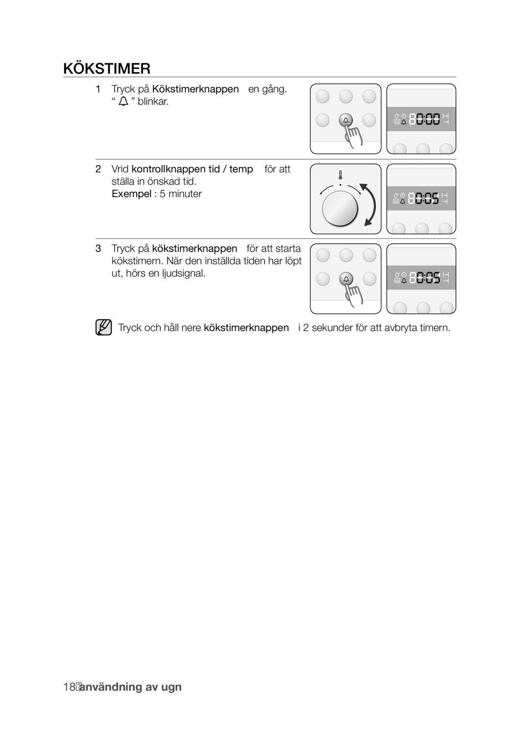 Samsung BF3Q4T098/XEE manual Kökstimer 