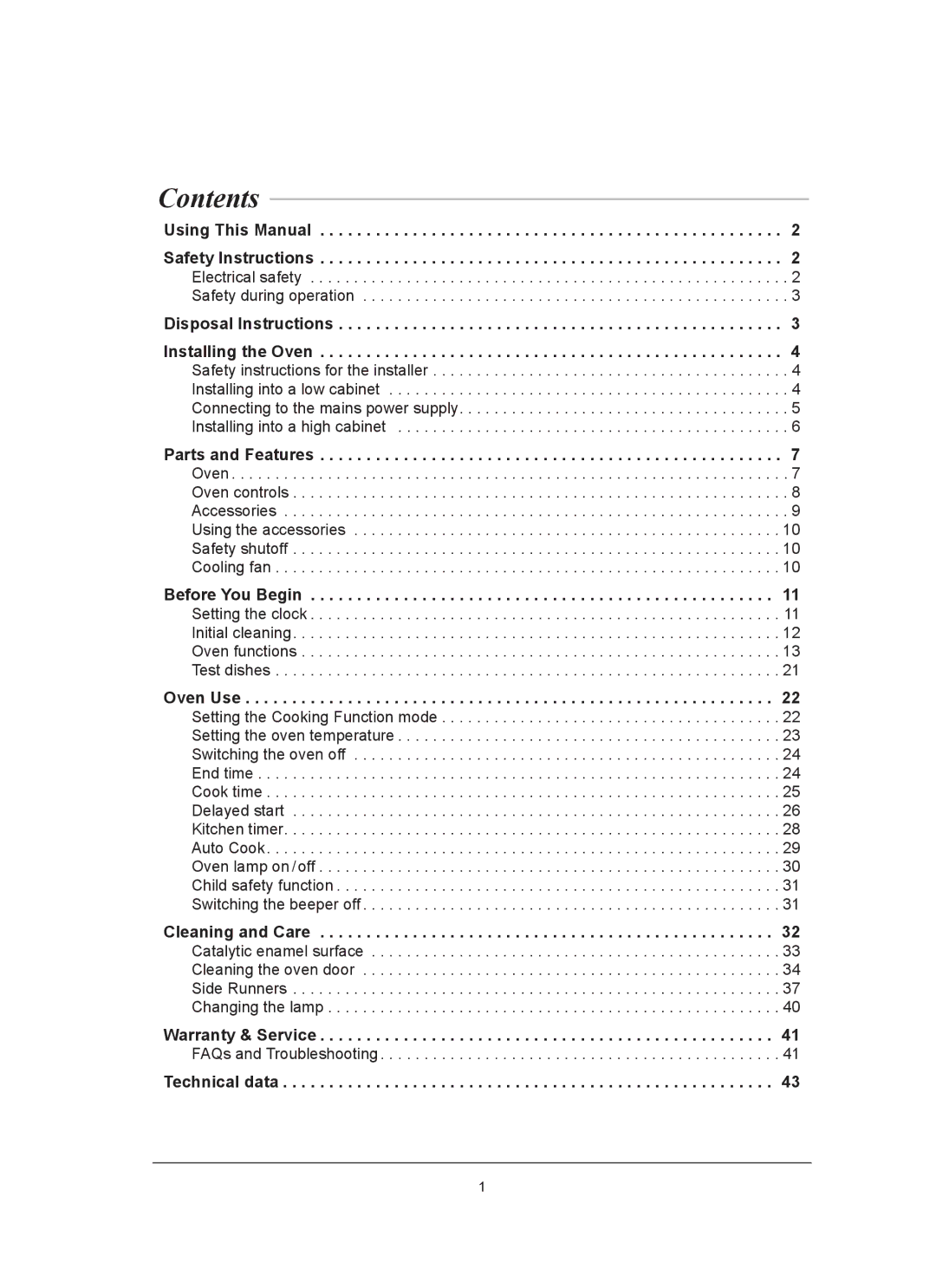 Samsung BF62CCBST owner manual Contents 