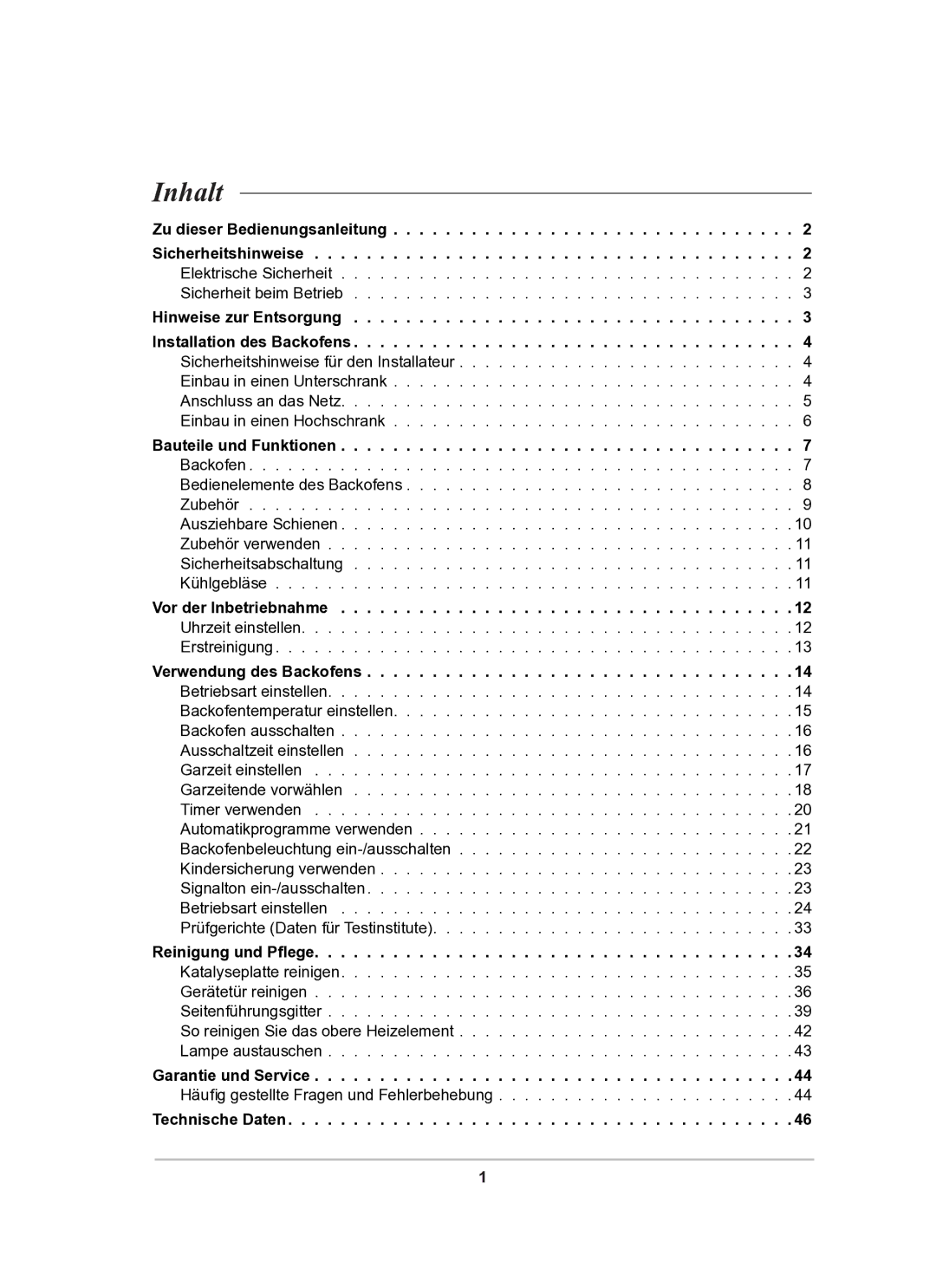 Samsung BF62TCSTD/XEG manual Inhalt 