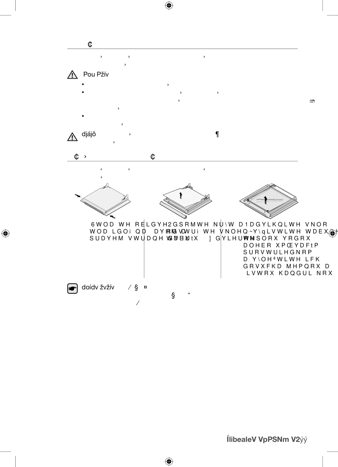 Samsung BF62TCST/XEO, BF62TCST/XEG manual Sklo dvierok rúry, Odstránenie skla na dvierkach 