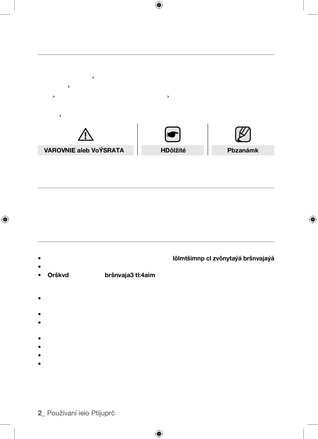 Samsung BF62TCST/XEG, BF62TCST/XEO manual Používání této příručky, Bezpečnostní pokyny pro připojení k napájení 