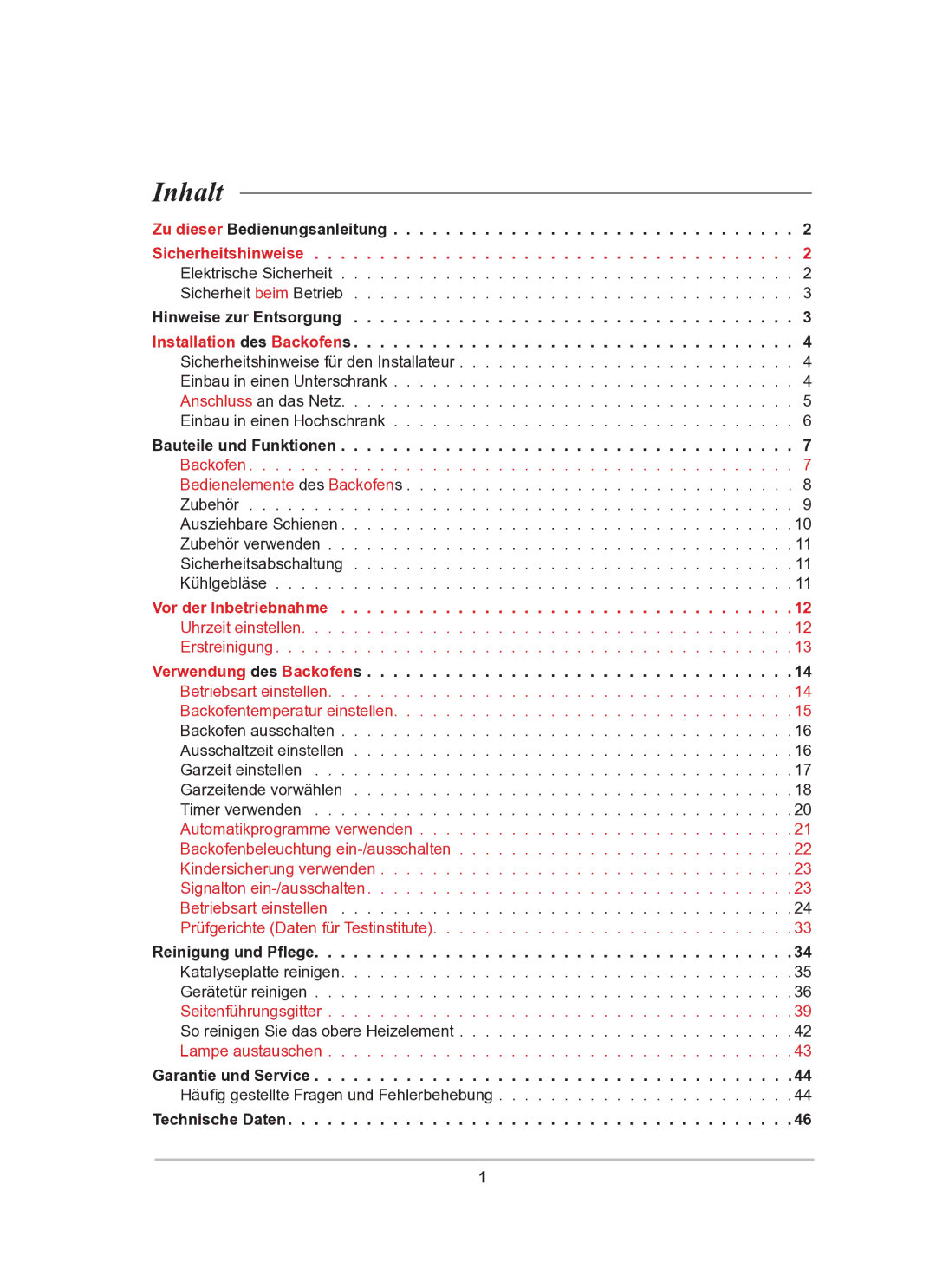 Samsung BF62TCST/XEG manual Inhalt 