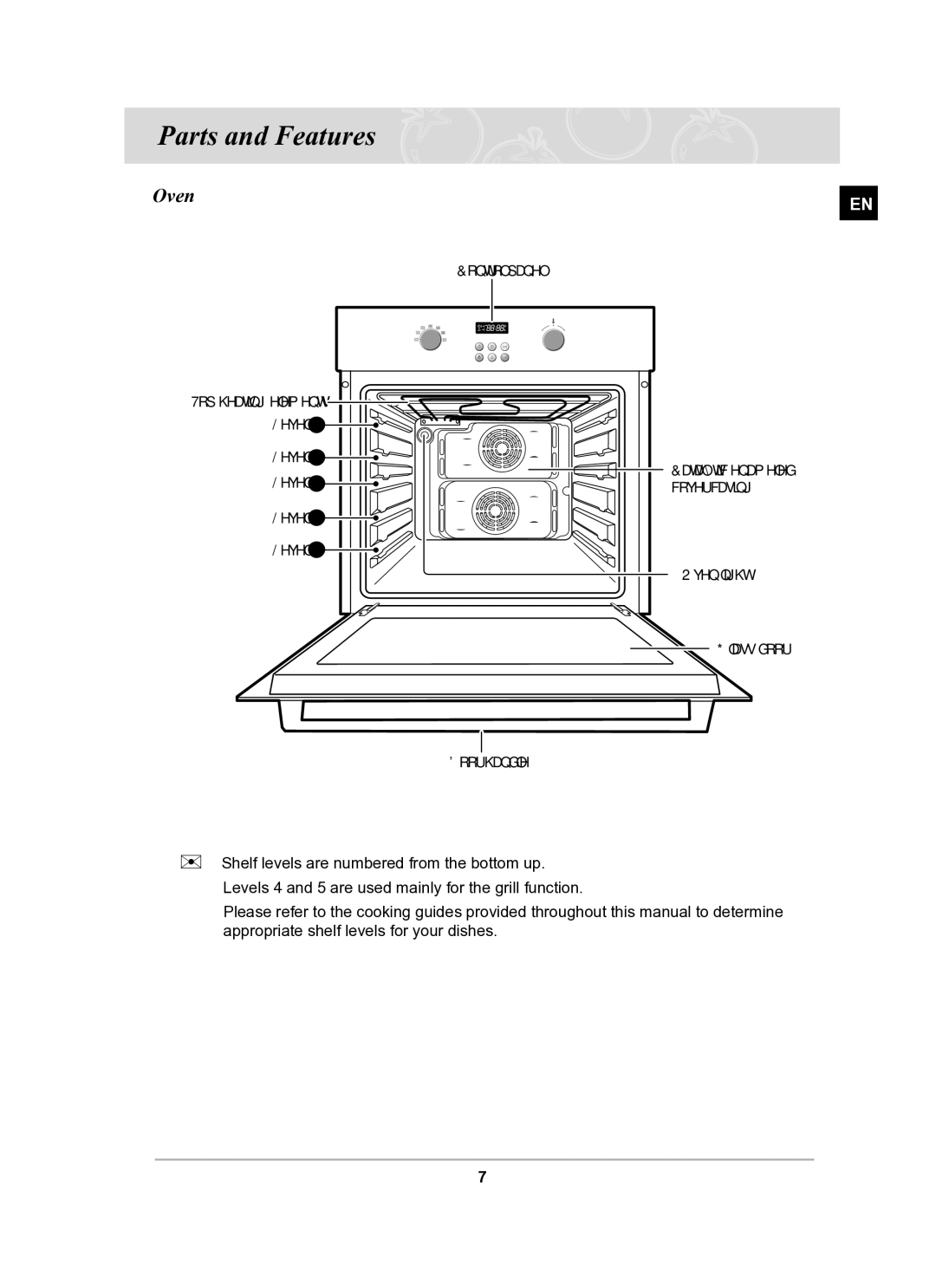 Samsung BF64CBST/XEH manual Parts and Features, Oven 