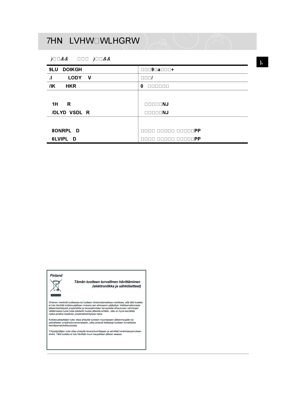 Samsung BF64CCBST/XSA, BF64CCBST/XEE, BF64CCBB/XEE manual Tekniset tiedot, Paino, Mitat L x K x S 