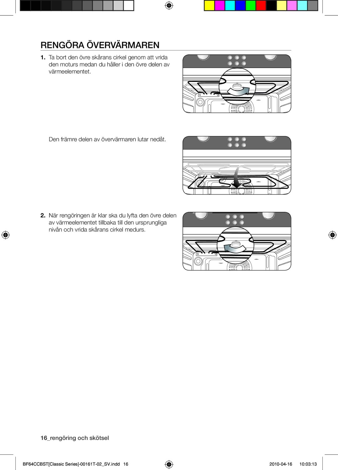 Samsung BF64CCBW/XEE manual Rengöra övervärmaren 