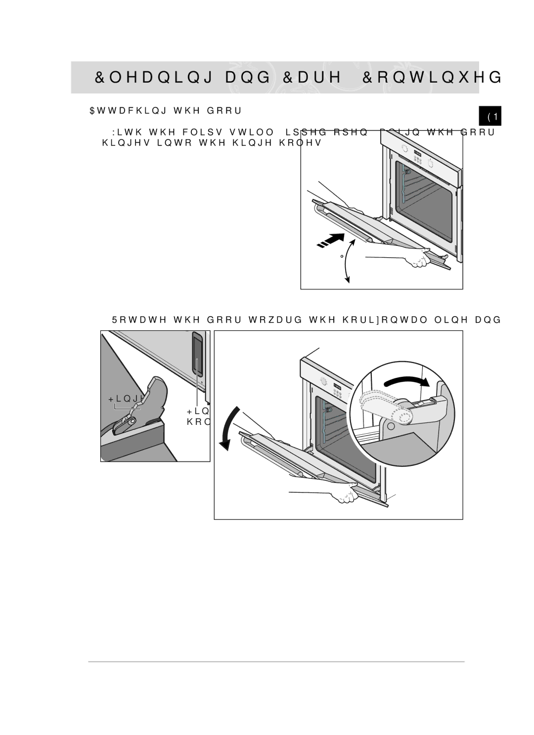 Samsung BF64CCST/SLI manual Attaching the door 