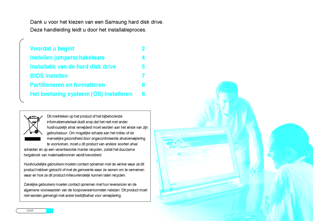 Samsung BF68-00160B manual Dit merkteken op het product of het bijbehorende 