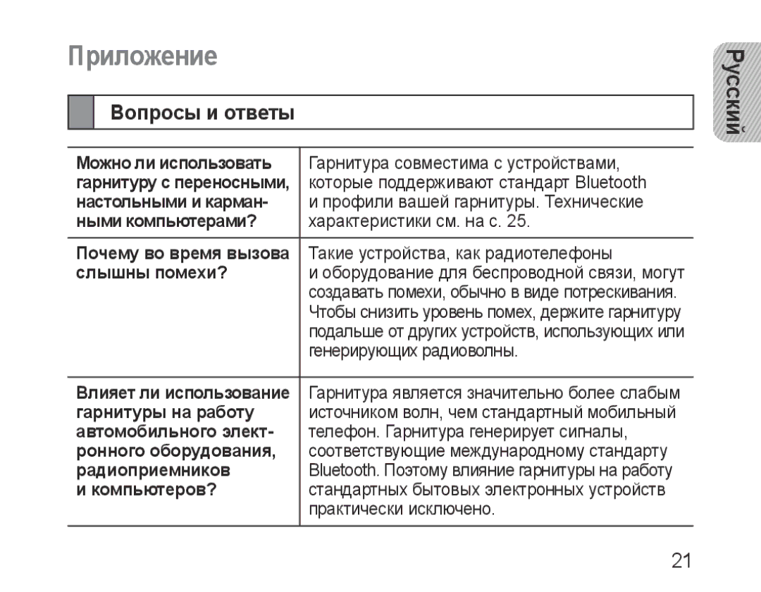 Samsung BHF1000VBECSER, BHF1000VBECSEB manual Приложение, Вопросы и ответы 