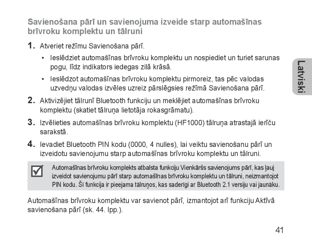 Samsung BHF1000VBECSER, BHF1000VBECSEB manual Latviski 