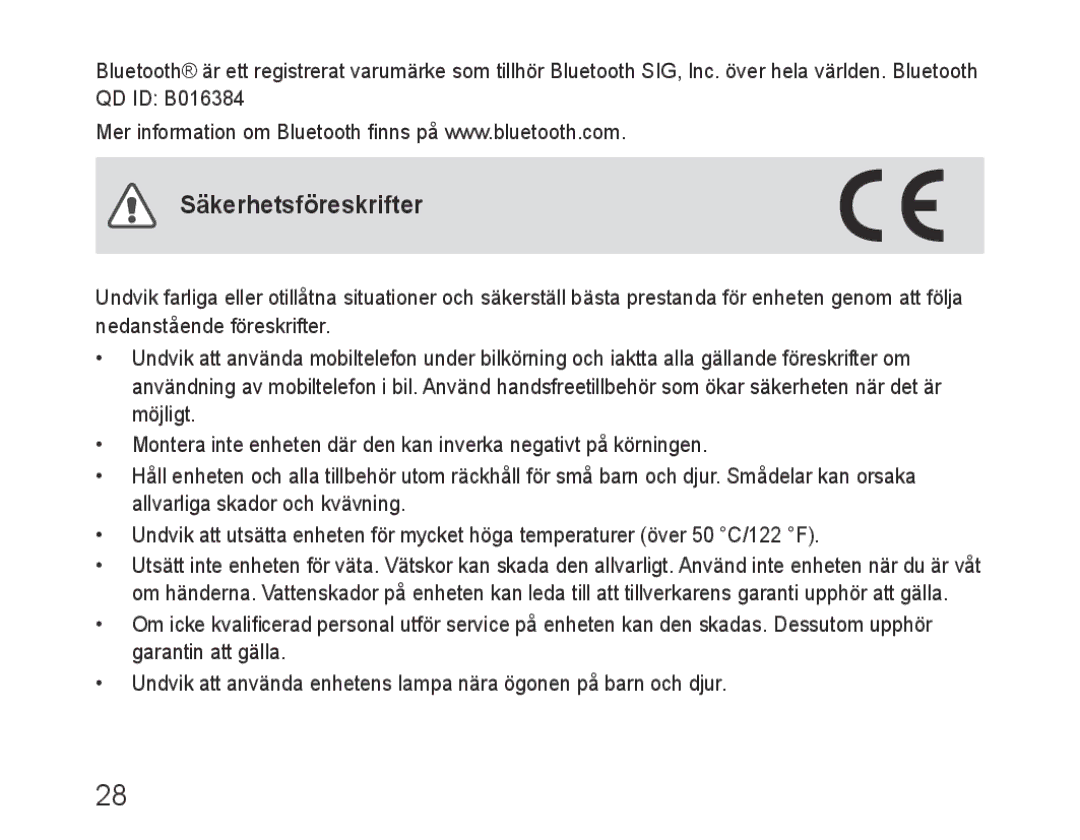 Samsung BHF1000VBECXEE, BHF1000VBECXEF, BHF1000VBECXET, BHF1000VMECFOP, BHF1000VBECFOP, BHF1000VBECXSG Säkerhetsföreskrifter 