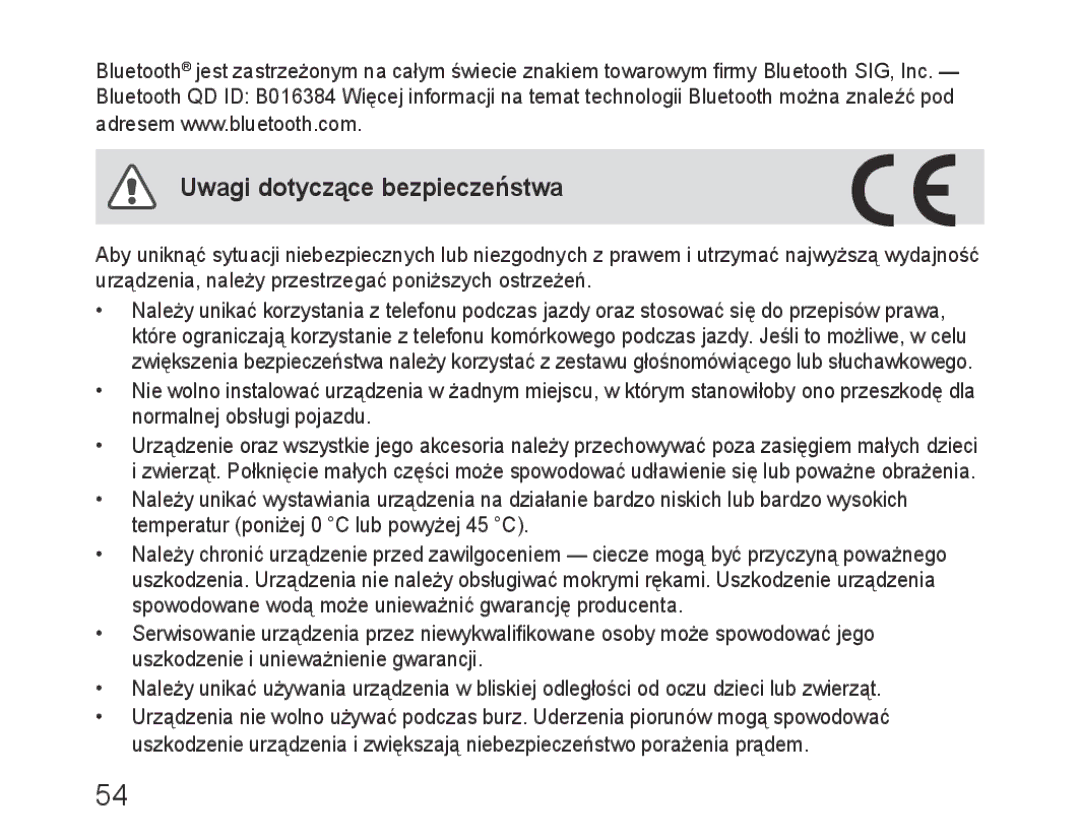 Samsung BHF1000VBECXET, BHF1000VBECXEF, BHF1000VMECFOP, BHF1000VBECFOP, BHF1000VBECXSG manual Uwagi dotyczące bezpieczeństwa 