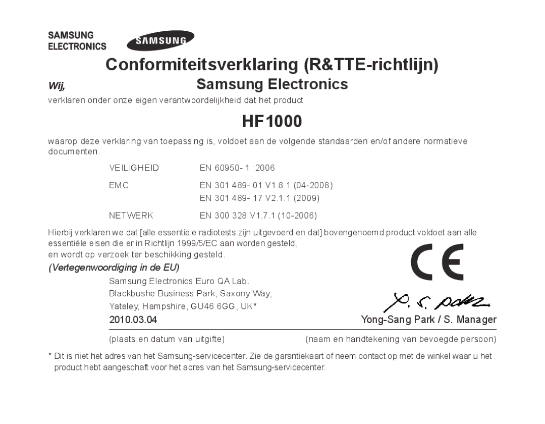 Samsung BHF1000VBECXSG, BHF1000VBECXEF, BHF1000VBECXET, BHF1000VMECFOP, BHF1000VBECFOP, BHF1000VBEGJED Samsung Electronics 