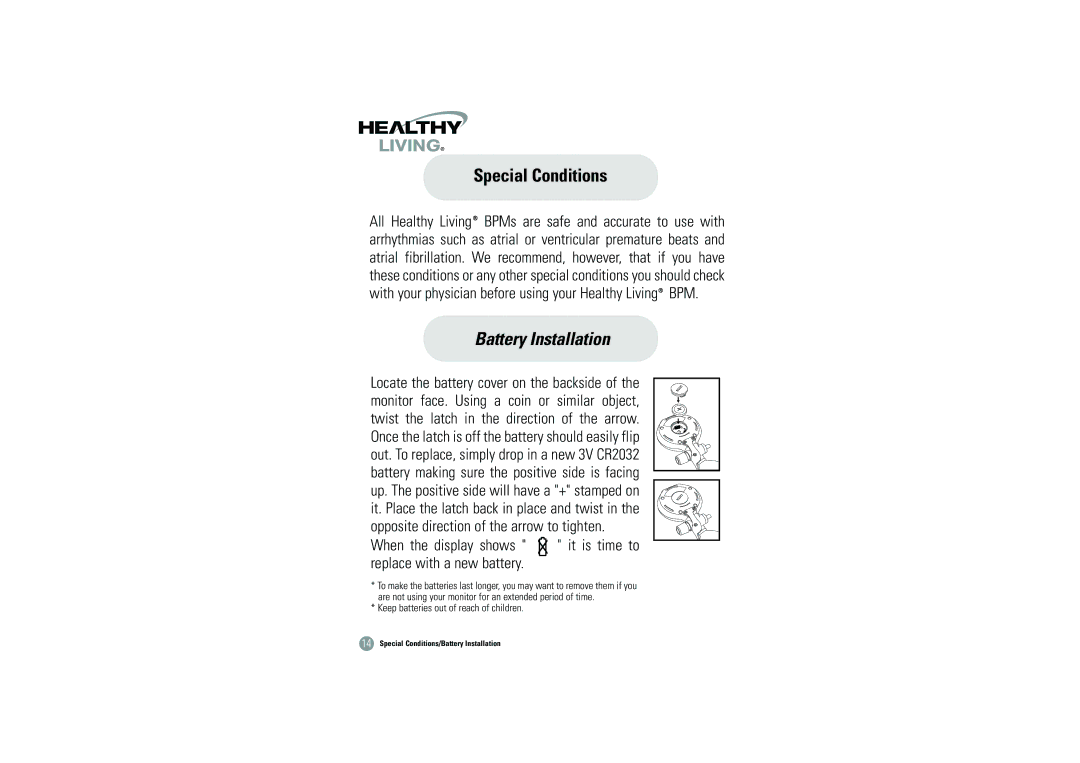 Samsung BHM-1008 owner manual Special Conditions, Battery Installation 