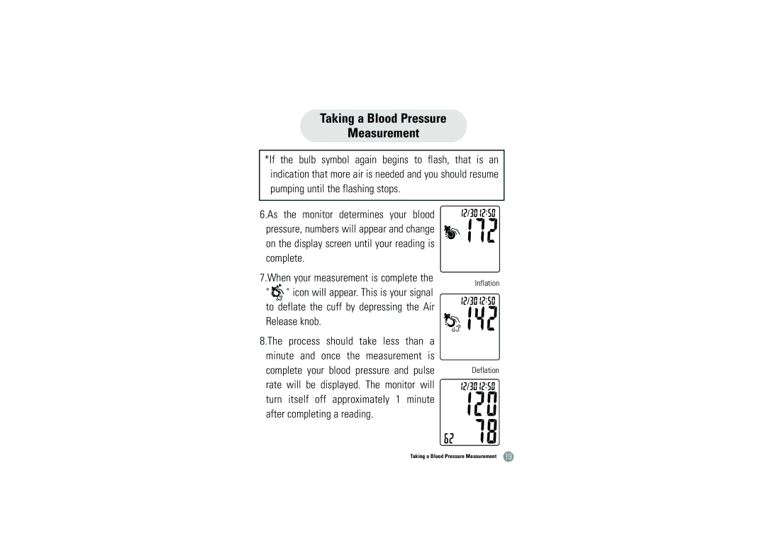 Samsung BHM-1008 owner manual Deflation 