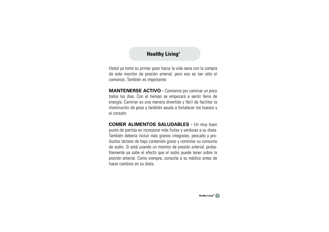 Samsung BHM-1008 owner manual Healthy Living 