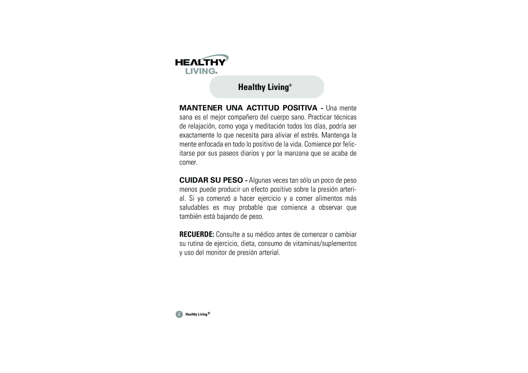 Samsung BHM-1008 owner manual Healthy Living 