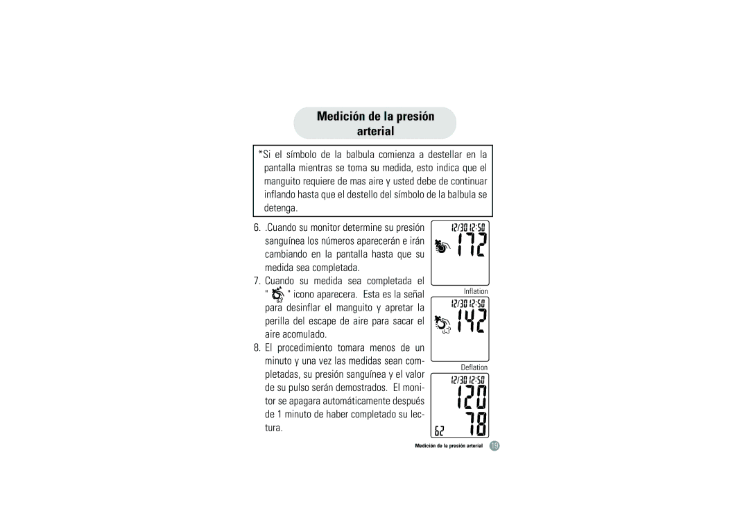 Samsung BHM-1008 owner manual Medición de la presión arterial 