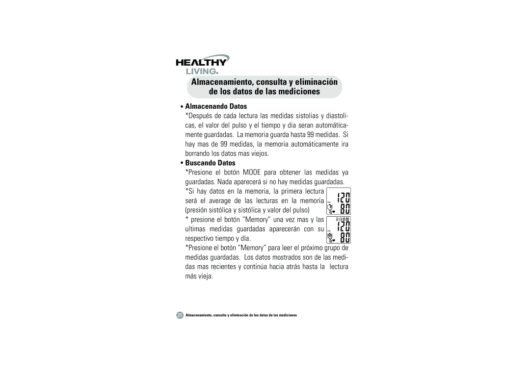 Samsung BHM-1008 owner manual Almacenando Datos, Buscando Datos 