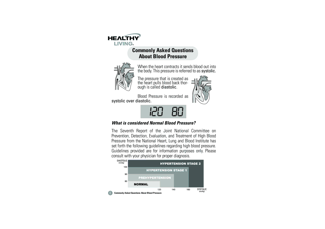 Samsung BHM-1008 owner manual What is considered Normal Blood Pressure? 