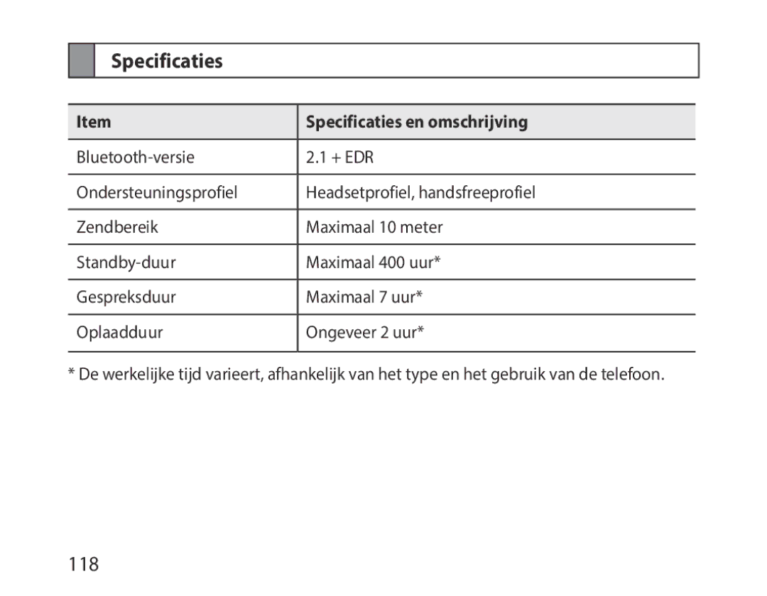 Samsung BHM1000JBEGJED, BHM1000BBBCAFR, BHM1000JWEGJED, BHM1000EBECXSG, BHM1000JBECJED manual Specificaties en omschrijving 