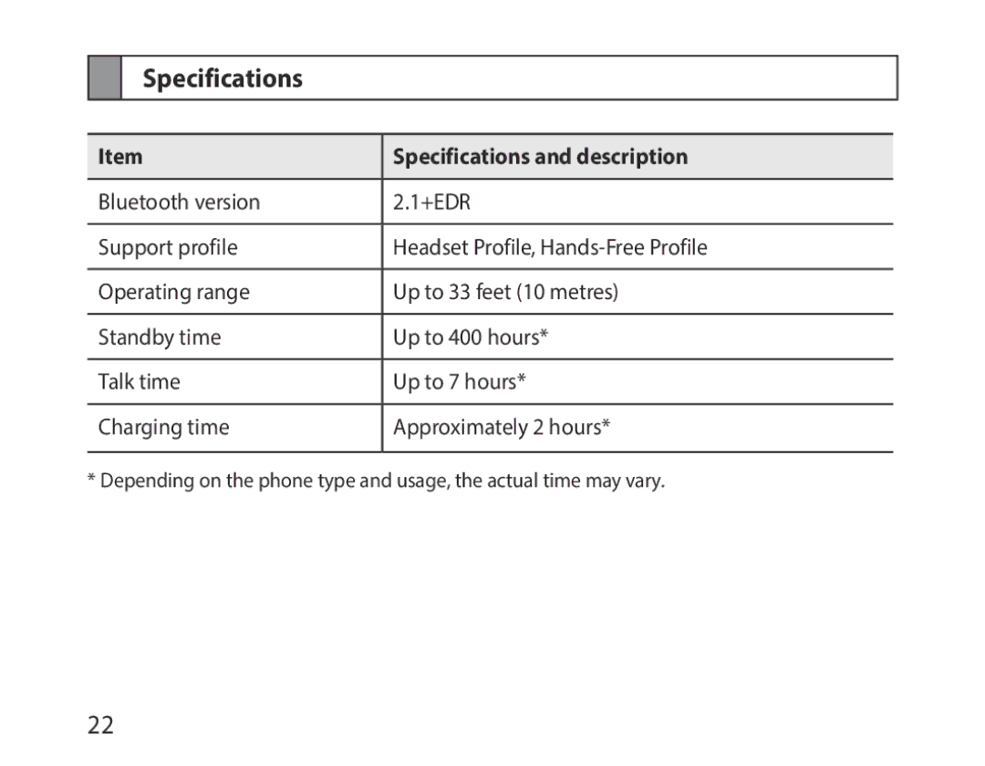 Samsung BHM1000JBEGJED, BHM1000BBBCAFR, BHM1000JWEGJED, BHM1000EBECXSG, BHM1000JBECJED Specifications and description 