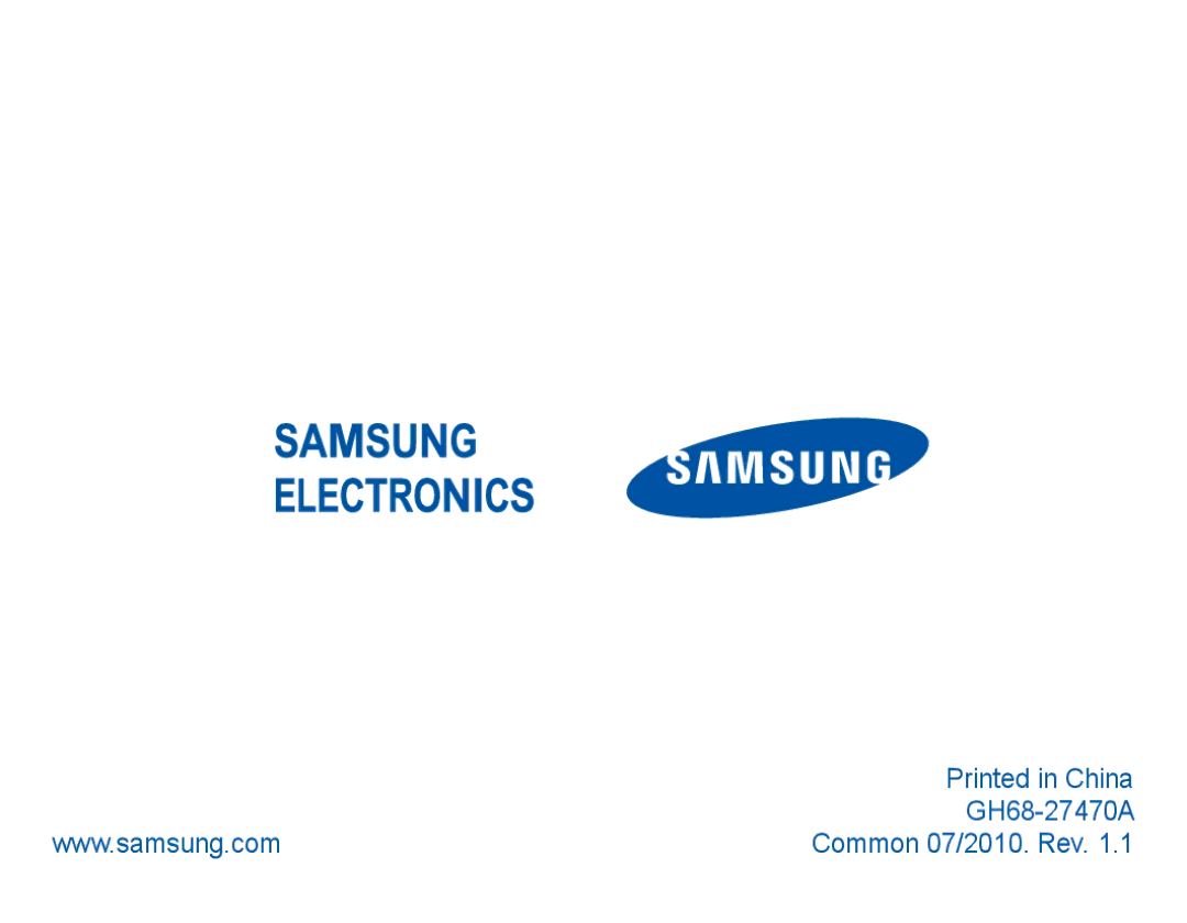 Samsung BHM1000BBBCAFR, BHM1000JBEGJED, BHM1000JWEGJED, BHM1000EBECXSG, BHM1000JBECJED, BHM1000UBECJED manual GH68-27470A 