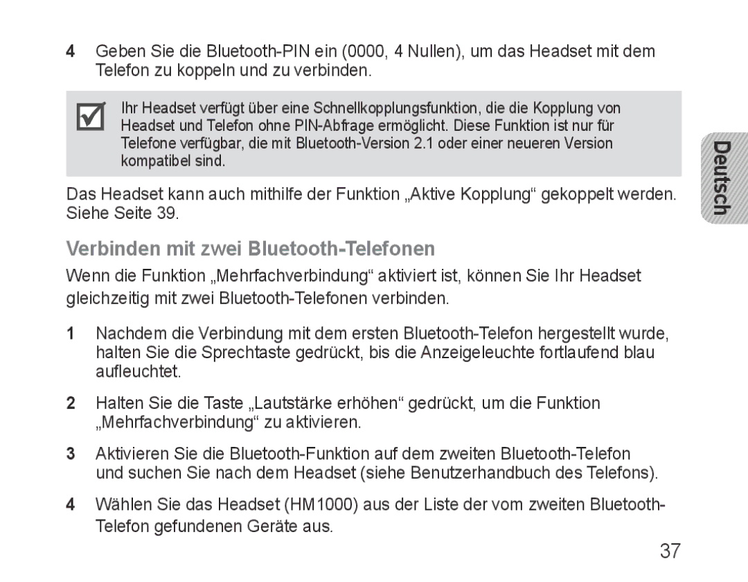 Samsung BHM1000EBECXSG, BHM1000JBEGJED, BHM1000BBBCAFR, BHM1000JWEGJED, BHM1000JBECJED Verbinden mit zwei Bluetooth-Telefonen 