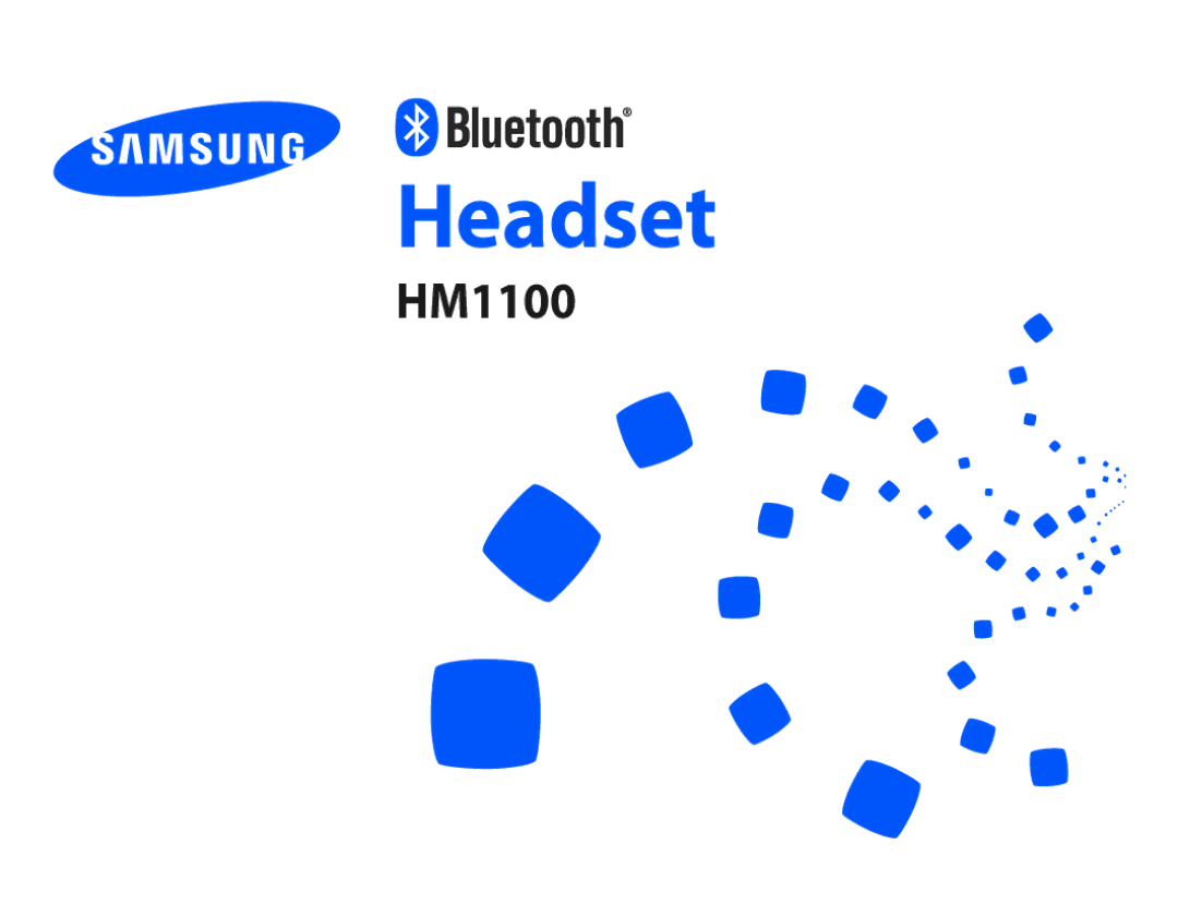 Samsung BHM1100EBEGSEB manual Headset 