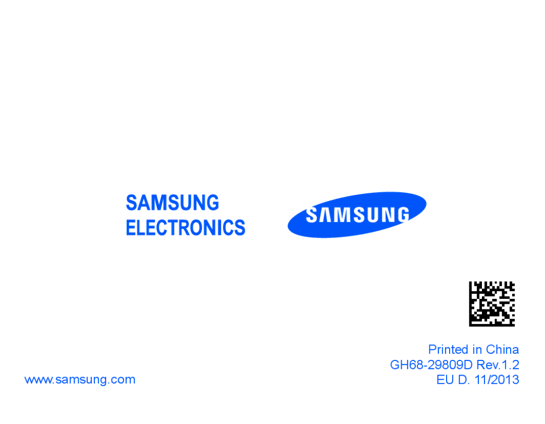 Samsung BHM1100EBEGSEB manual GH68-29809D Rev.1.2 