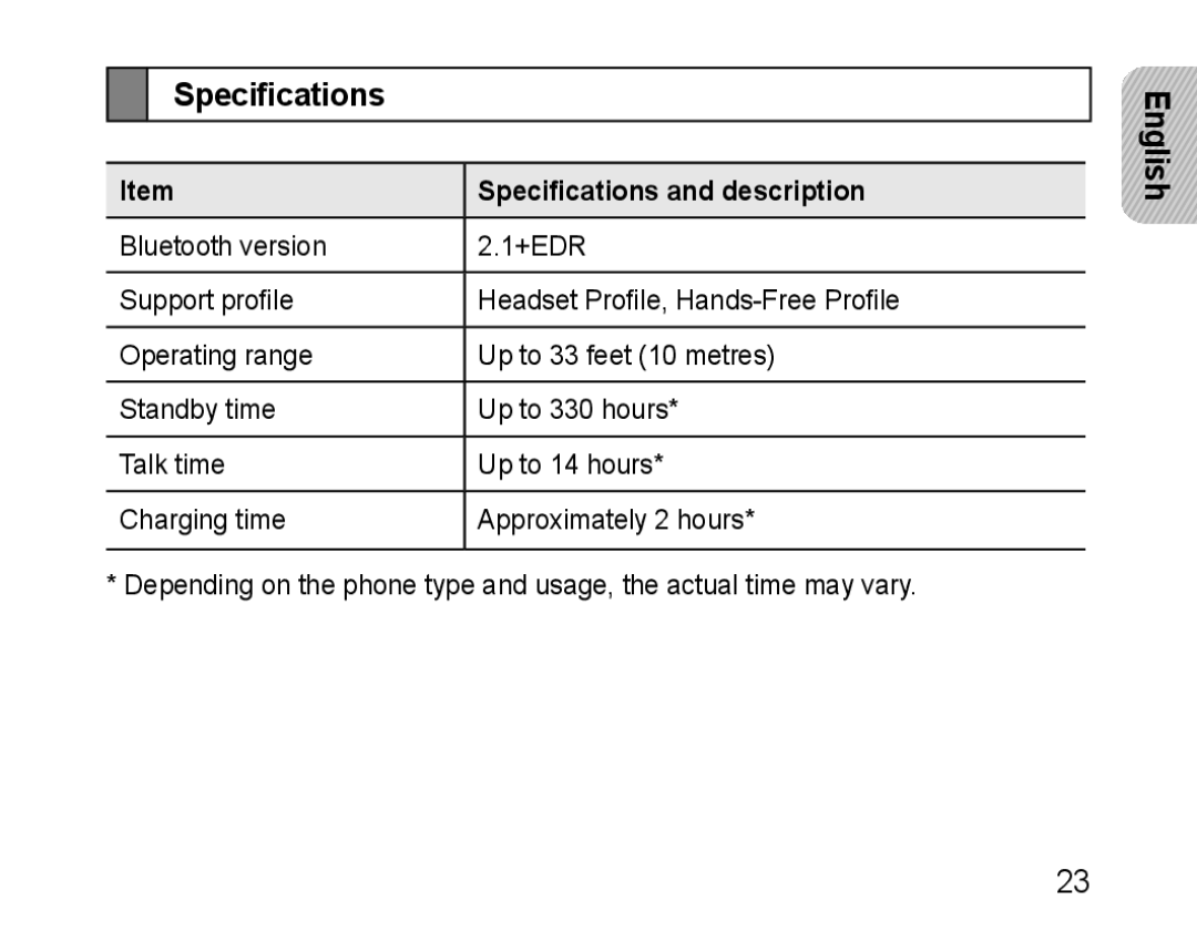 Samsung BHM1100EBEGSEB, BHM1100EBEGXEF, BHM1100NBEGXET, BHM1100EBEGXET, BHM1100EBEGFOP Specifications and description 