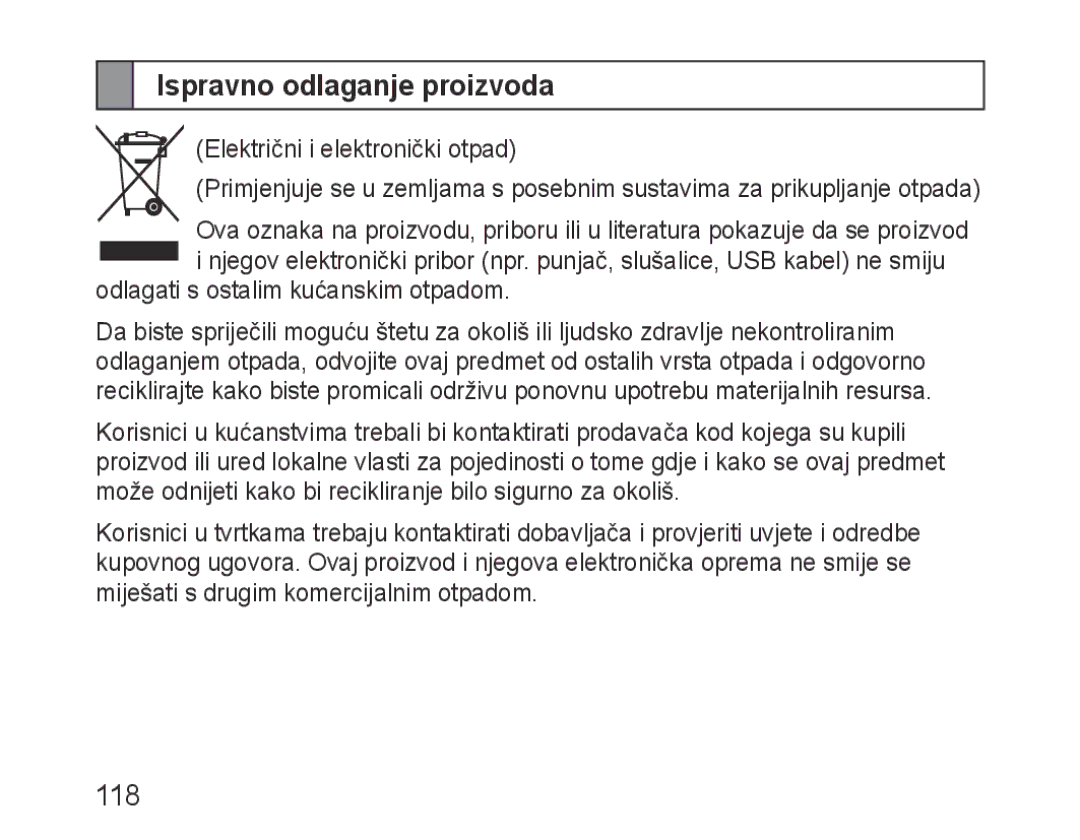 Samsung BHM1100EBEGXEF, BHM1100NBEGXET, BHM1100EBEGXET, BHM1100EBEGFOP, BHM1100EBEGCRO manual Ispravno odlaganje proizvoda 