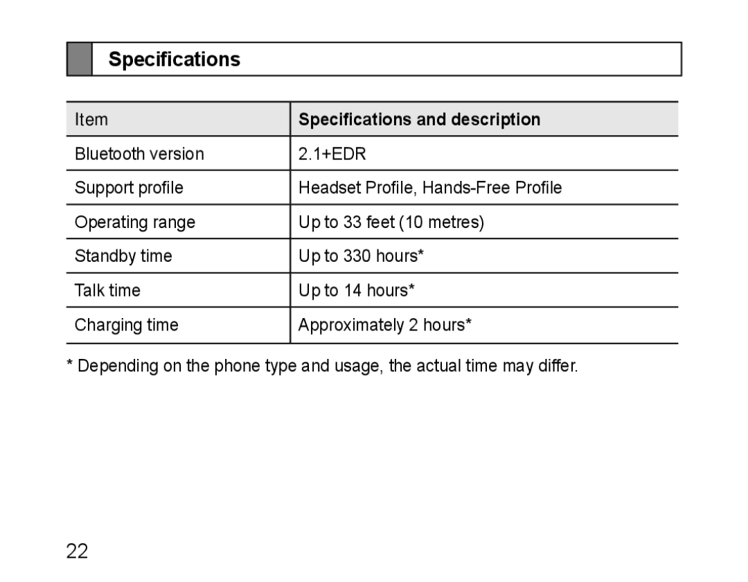 Samsung BHM1100EBEGXEE, BHM1100EBEGXEF, BHM1100NBEGXET, BHM1100EBEGXET, BHM1100EBEGFOP Specifications and description 