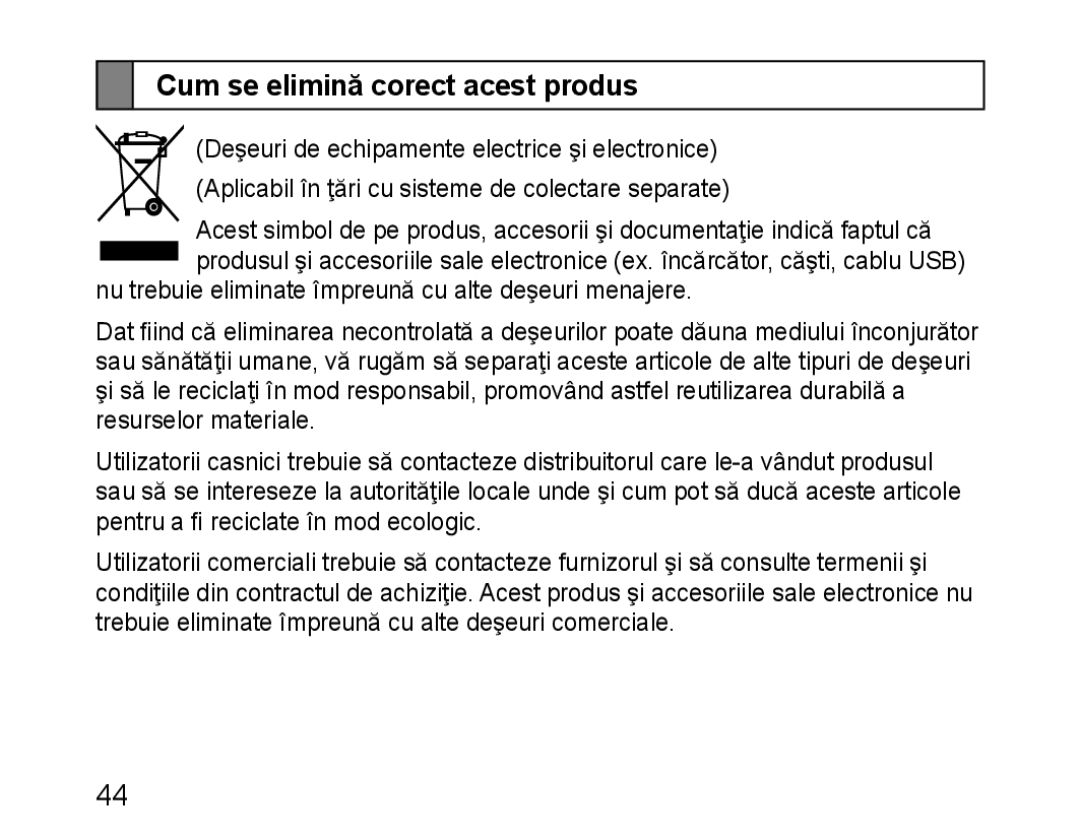 Samsung BHM1100NBEGXET, BHM1100EBEGXEF, BHM1100EBEGXET, BHM1100EBEGFOP, BHM1100EBEGCRO Cum se elimină corect acest produs 