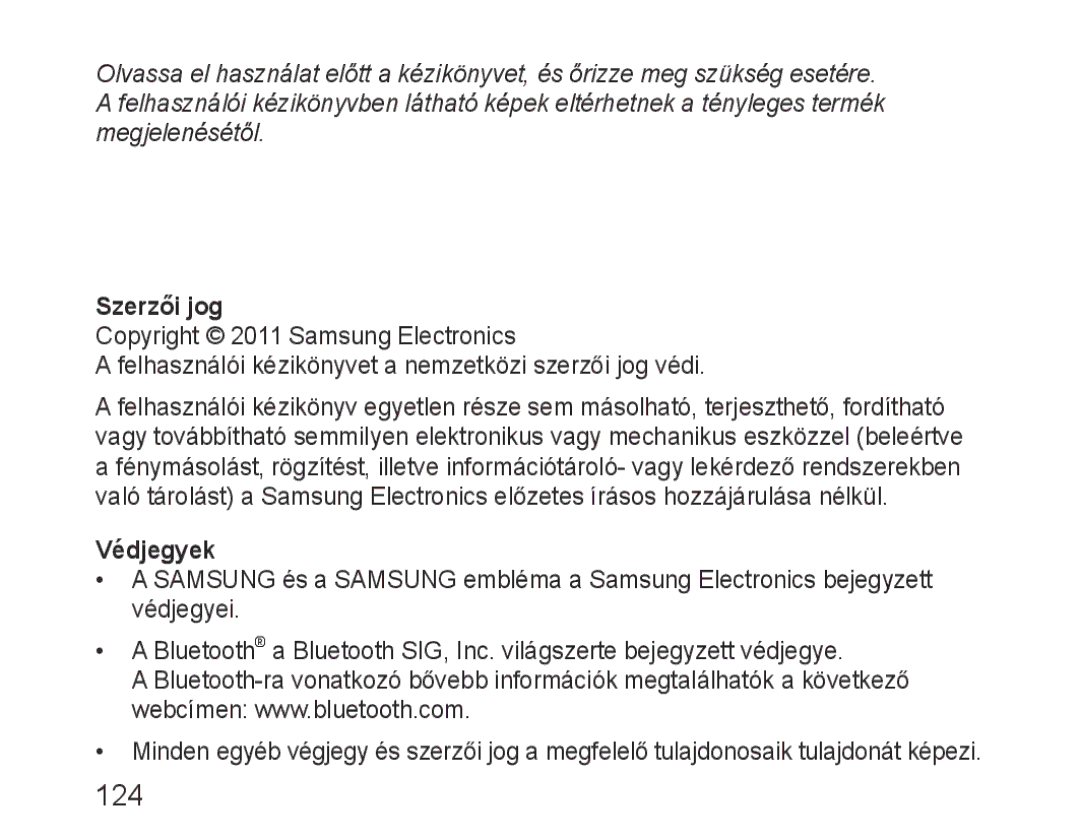 Samsung BHM1100EBEGXEP, BHM1100EBEGXEF, BHM1100NBEGXET, BHM1100EBEGXET, BHM1100EBEGFOP, BHM1100EBEGCRO Szerzői jog, Védjegyek 