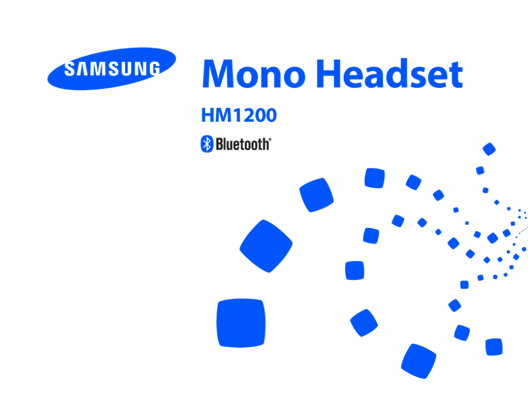 Samsung BHM1200EBRGSER manual Mono Headset 