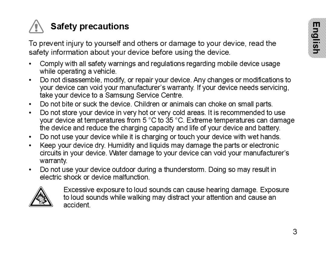 Samsung BHM1200NBEGATO, BHM1200EBEGXEF, BHM1200EBEGXET, BHM1200EBEGXEH, BHM1200EBEGEUR, BHM1200EBEGXEB manual Safety precautions 