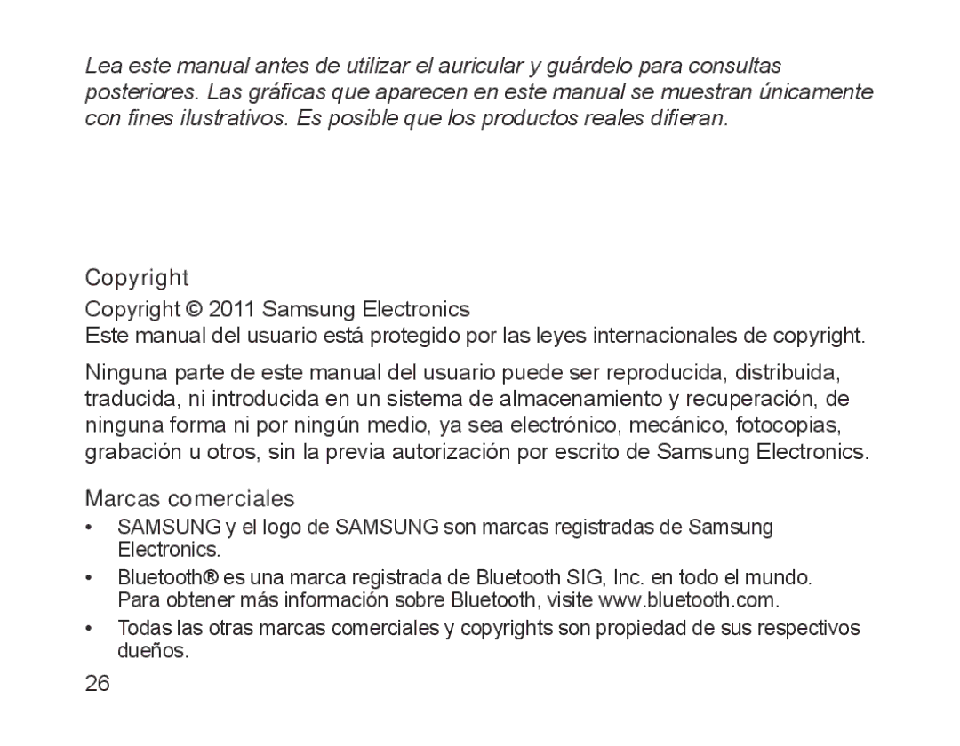 Samsung BHM1200EBEGXET, BHM1200EBEGXEF, BHM1200EBEGXEH, BHM1200EBEGEUR, BHM1200EBEGXEB manual Copyright, Marcas comerciales 