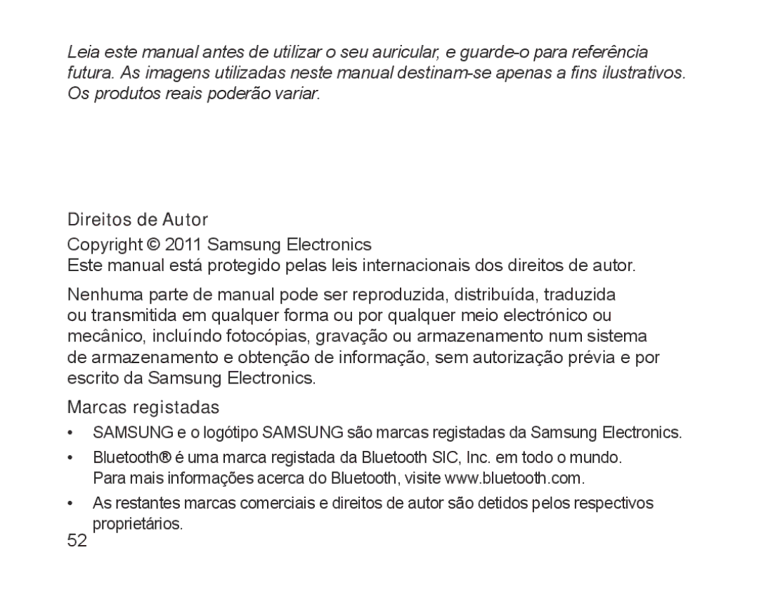 Samsung BHM1200EBEGXEF, BHM1200EBEGXET, BHM1200EBEGXEH, BHM1200EBEGEUR, BHM1200EBEGXEB Direitos de Autor, Marcas registadas 