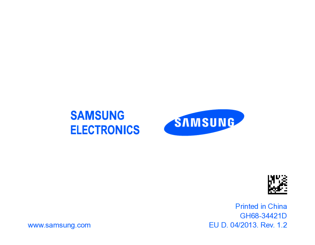 Samsung BHM1200EBRGSER manual GH68-34421D 