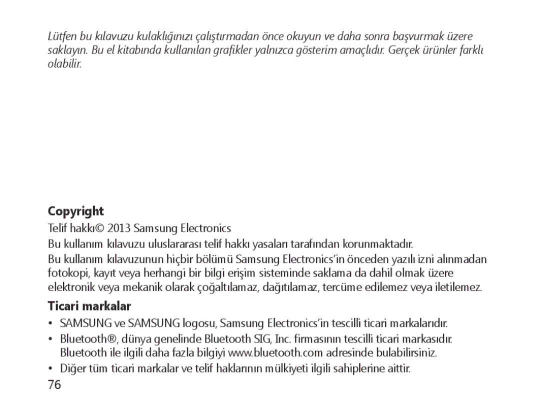 Samsung BHM1300EREGXEE, BHM1300EKEGXEG, BHM1300EREGXEG, BHM1300EWEGXEG, BHM1300EBEGXEG, BHM1300EWEGXSG manual Copyright 