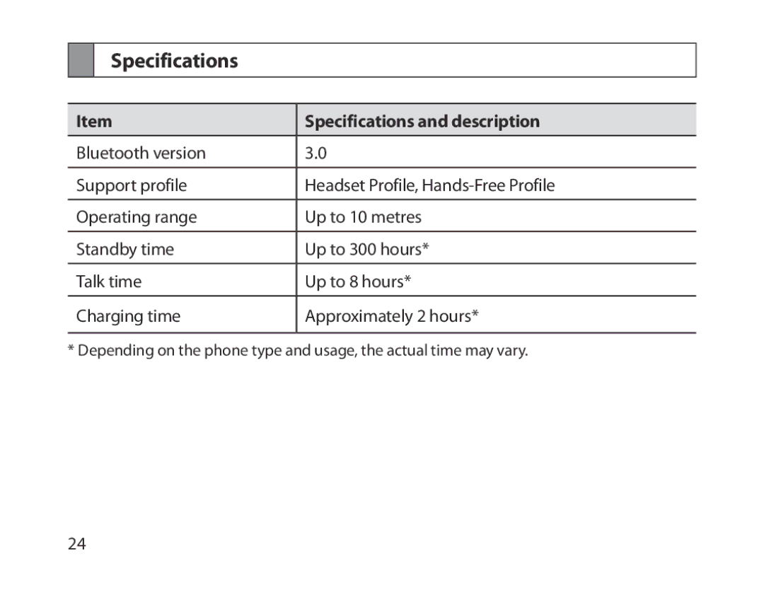 Samsung BHM1300EKEGXSG, BHM1300EKEGXEG, BHM1300EREGXEG, BHM1300EWEGXEG, BHM1300EBEGXEG Specifications and description 